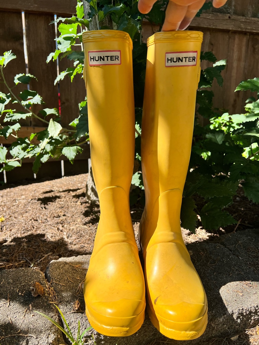 Hunter Original Tall Rubber Rain Boots in Vibrant Yellow 7 Model W23499 7F 6M